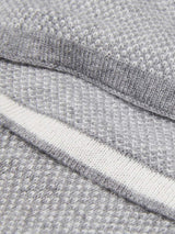 Riccardo (grey & white) - Italian 100% cashmere scarf with pattern