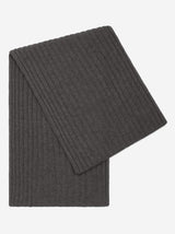 Napoli (dark grey) - Italian 100% cashmere ribbed scarf (unisex) - Leather Gloves Online - Flyclothing LLC