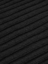 Napoli (black) - Italian 100% cashmere ribbed scarf (unisex) - Leather Gloves Online - Flyclothing LLC