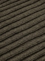 Napoli (dark green) - Italian 100% cashmere ribbed scarf (unisex)