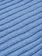 Napoli (light blue) - Italian 100% cashmere ribbed scarf (unisex)