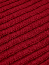 Napoli (red) - Italian 100% cashmere ribbed scarf (unisex)