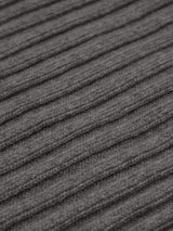 Napoli (dark grey) - Italian 100% cashmere ribbed scarf (unisex) - Leather Gloves Online - Flyclothing LLC