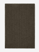 Napoli (dark green) - Italian 100% cashmere ribbed scarf (unisex)