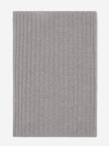 Napoli (light grey) - Italian 100% cashmere ribbed scarf (unisex)