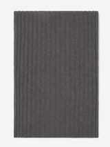 Napoli (dark grey) - Italian 100% cashmere ribbed scarf (unisex) - Leather Gloves Online - Flyclothing LLC