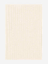 Napoli (cream) - Italian 100% cashmere ribbed scarf (unisex) - Leather Gloves Online - Flyclothing LLC