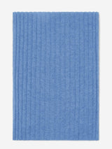 Napoli (light blue) - Italian 100% cashmere ribbed scarf (unisex)