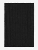 Napoli (black) - Italian 100% cashmere ribbed scarf (unisex) - Leather Gloves Online - Flyclothing LLC