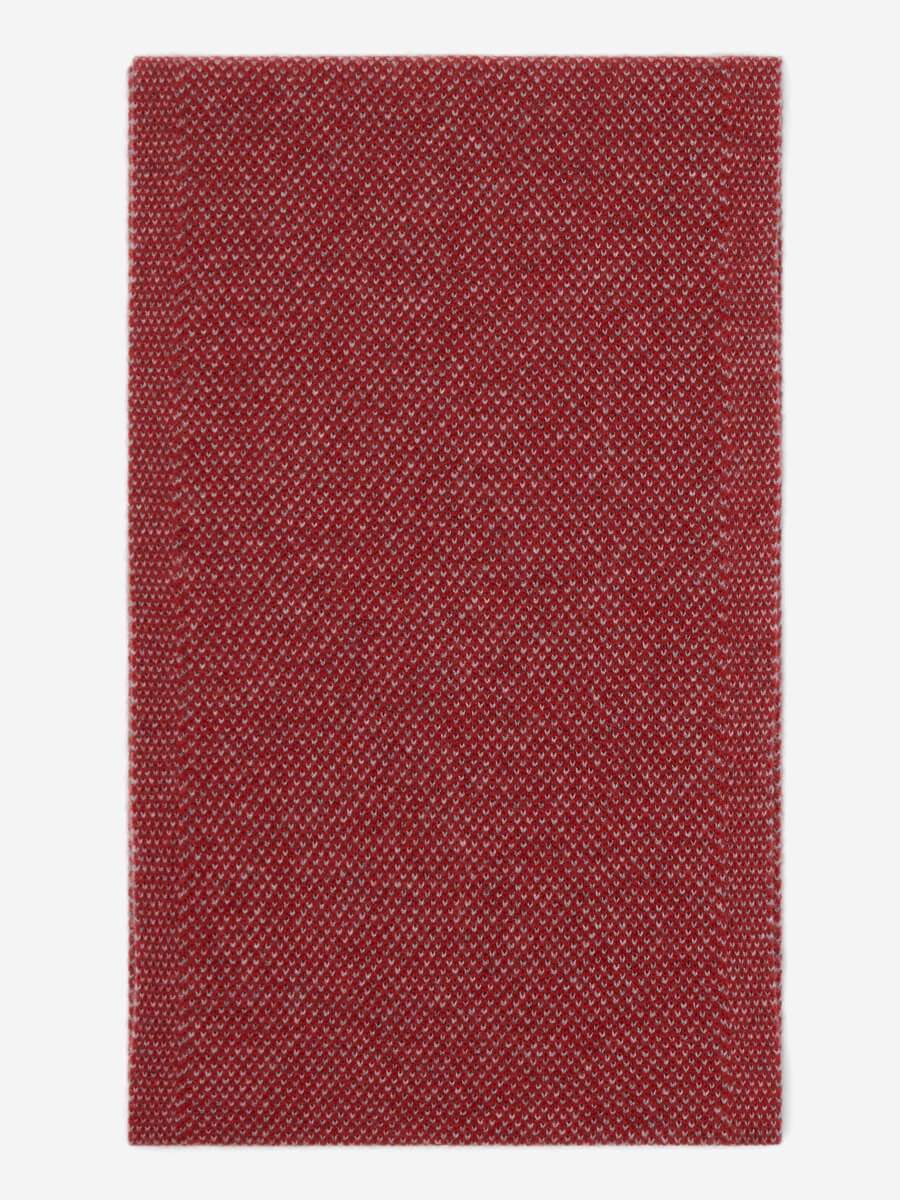 Riccardo (red & grey) - Italian 100% cashmere scarf with pattern