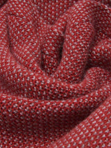 Riccardo (red & grey) - Italian 100% cashmere scarf with pattern