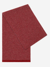 Riccardo (red & grey) - Italian 100% cashmere scarf with pattern