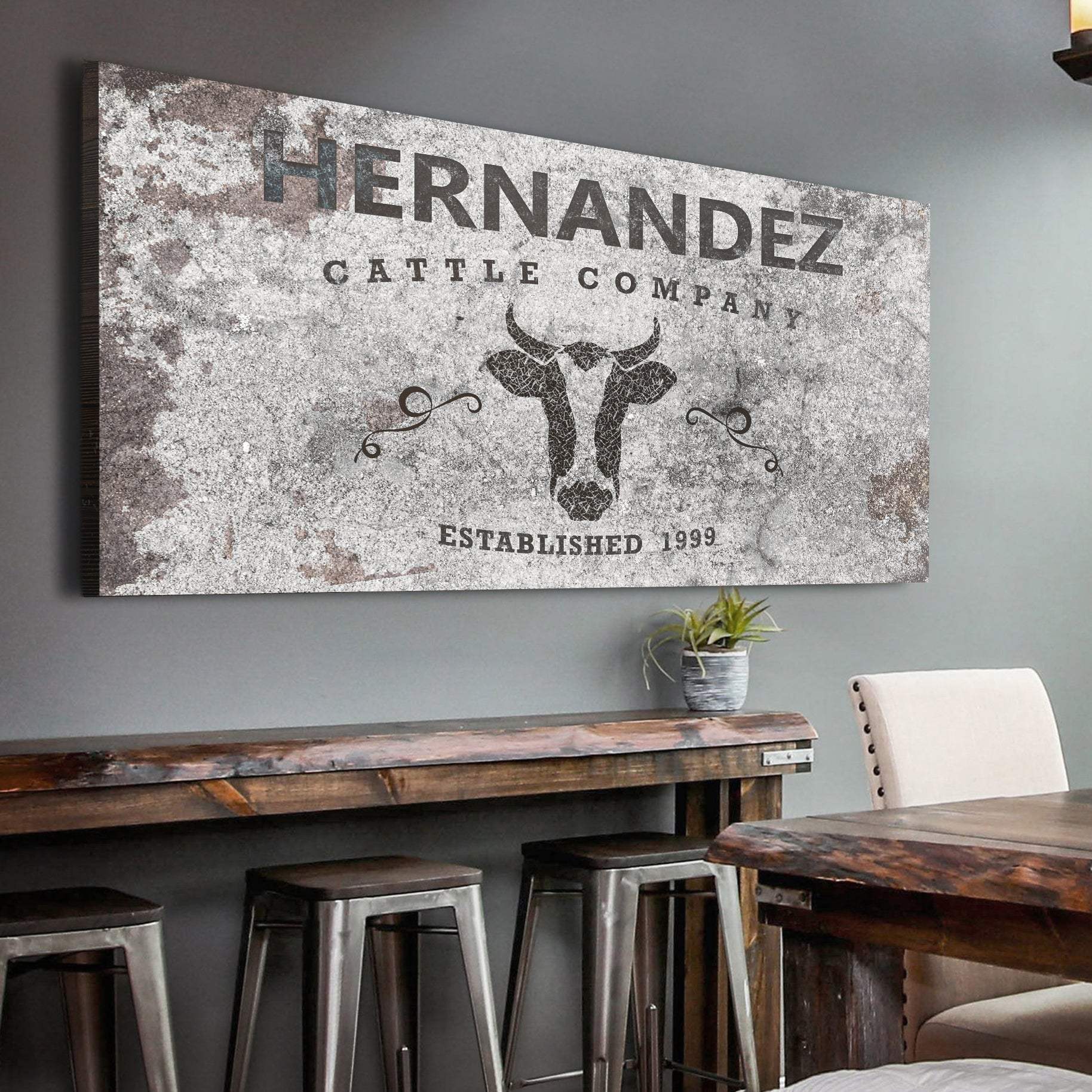 Cattle Company Sign II - Tailored Canvases - Flyclothing LLC