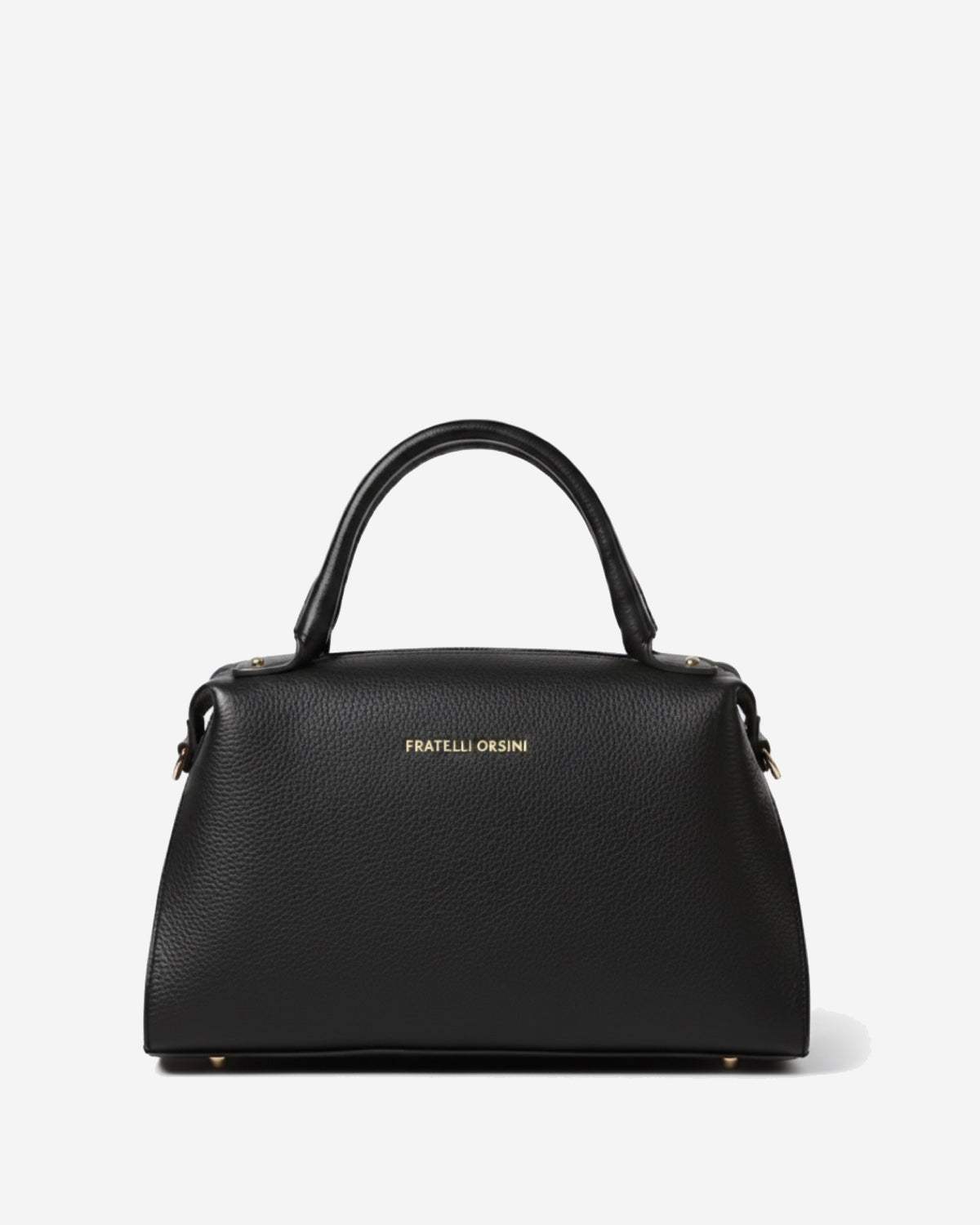 Cecilia (black) - Italian calf leather women’s handbag (with shoulder strap)
