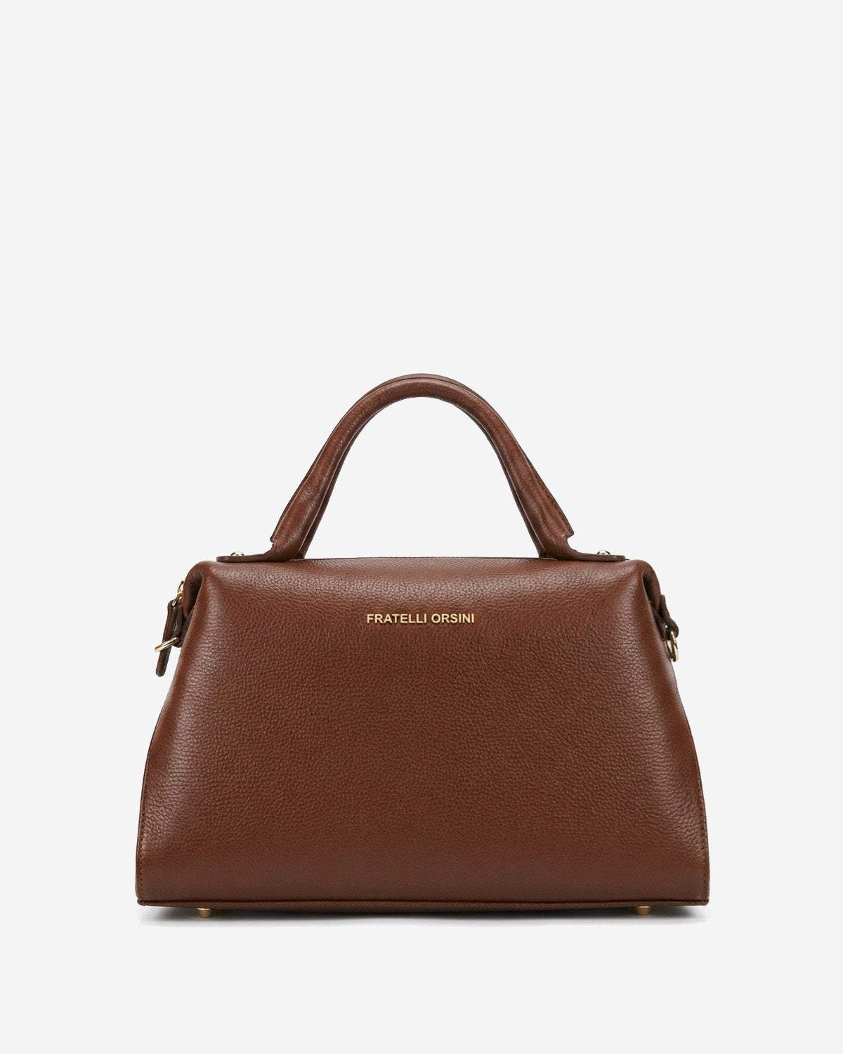 Cecilia (brown) - Italian calf leather women's handbag (with shoulder strap) - Leather Gloves Online - Flyclothing LLC
