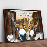 Have A Seat Sweet Cheeks Bathroom Sign - Tailored Canvases - Flyclothing LLC