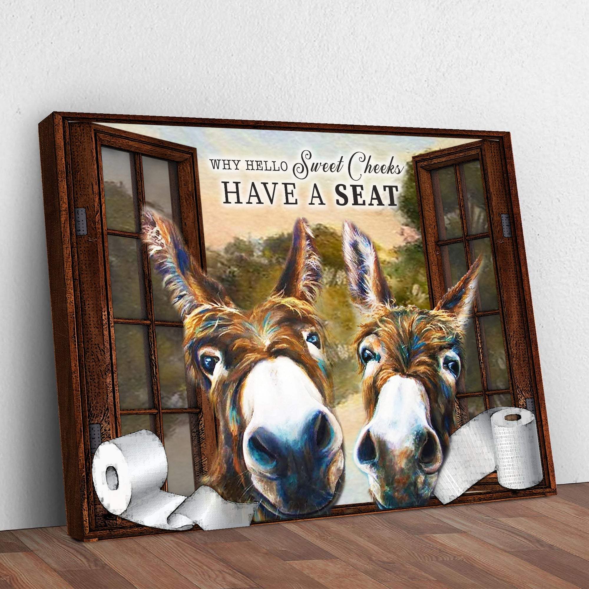 Have A Seat Sweet Cheeks Bathroom Sign - Tailored Canvases - Flyclothing LLC