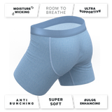 The Chambray All Day | Blue Chambray Ball Hammock® Pouch Underwear With Fly - Shinesty - Flyclothing LLC