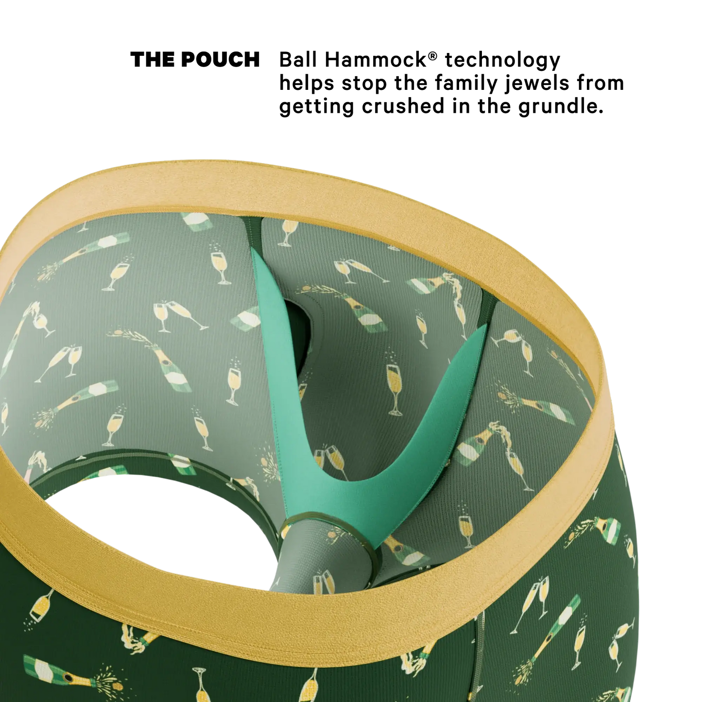 The Champagne Showers | New Years Ball Hammock® Pouch Trunks Underwear - Shinesty - Flyclothing LLC