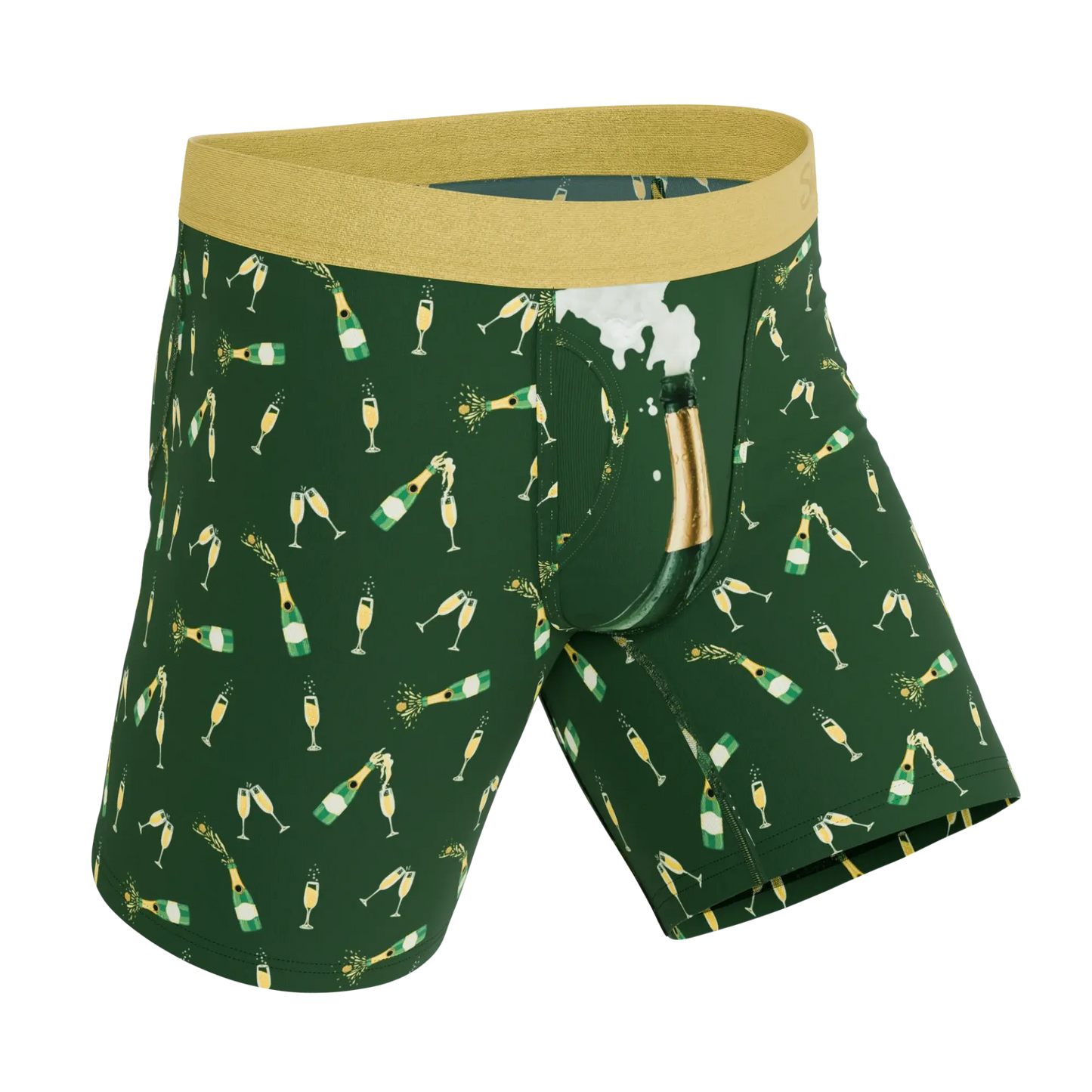 The Champagne Showers | New Years Long Leg Ball Hammock® Pouch Underwear With Fly - Shinesty - Flyclothing LLC