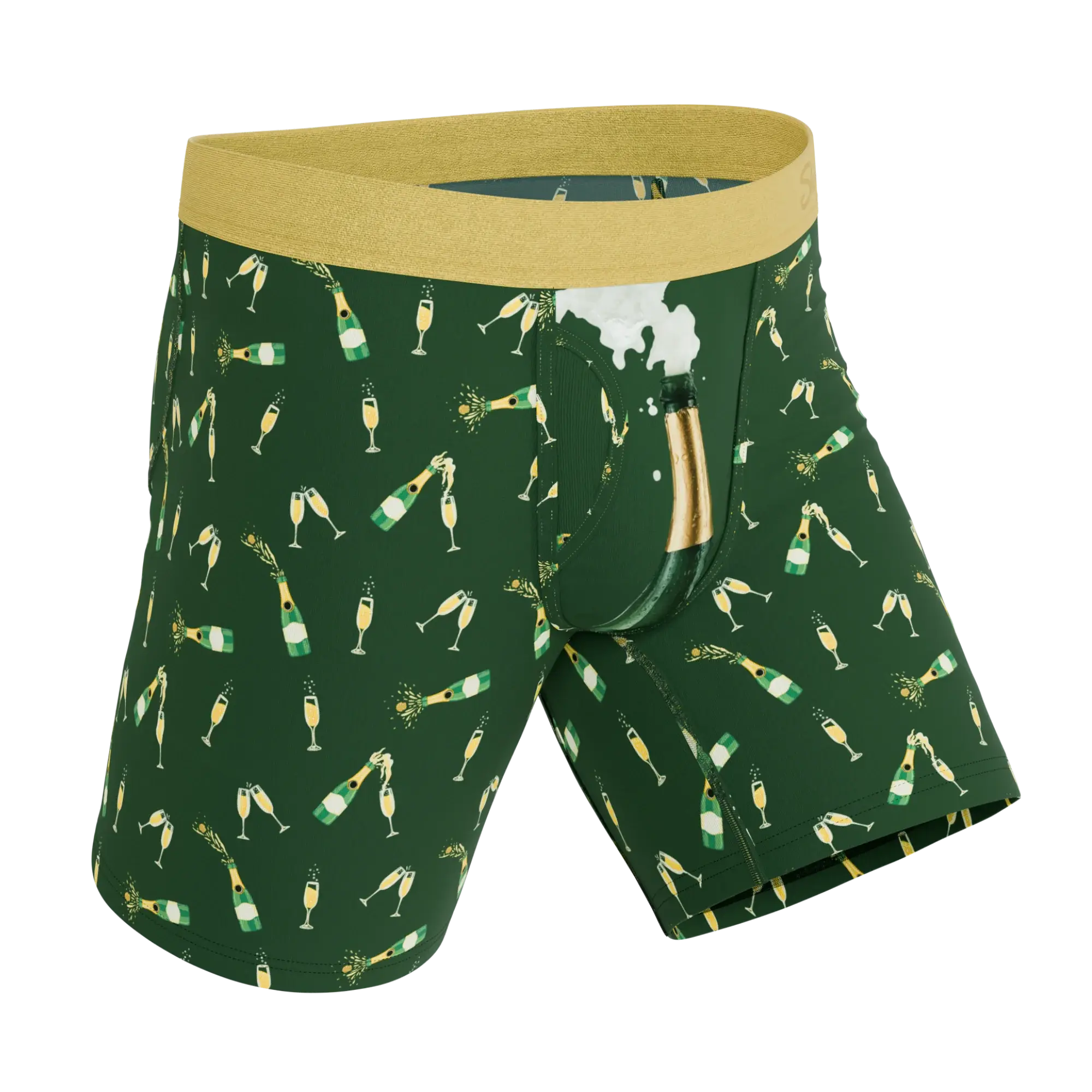 The Champagne Showers | New Years Long Leg Ball Hammock® Pouch Underwear With Fly - Shinesty - Flyclothing LLC