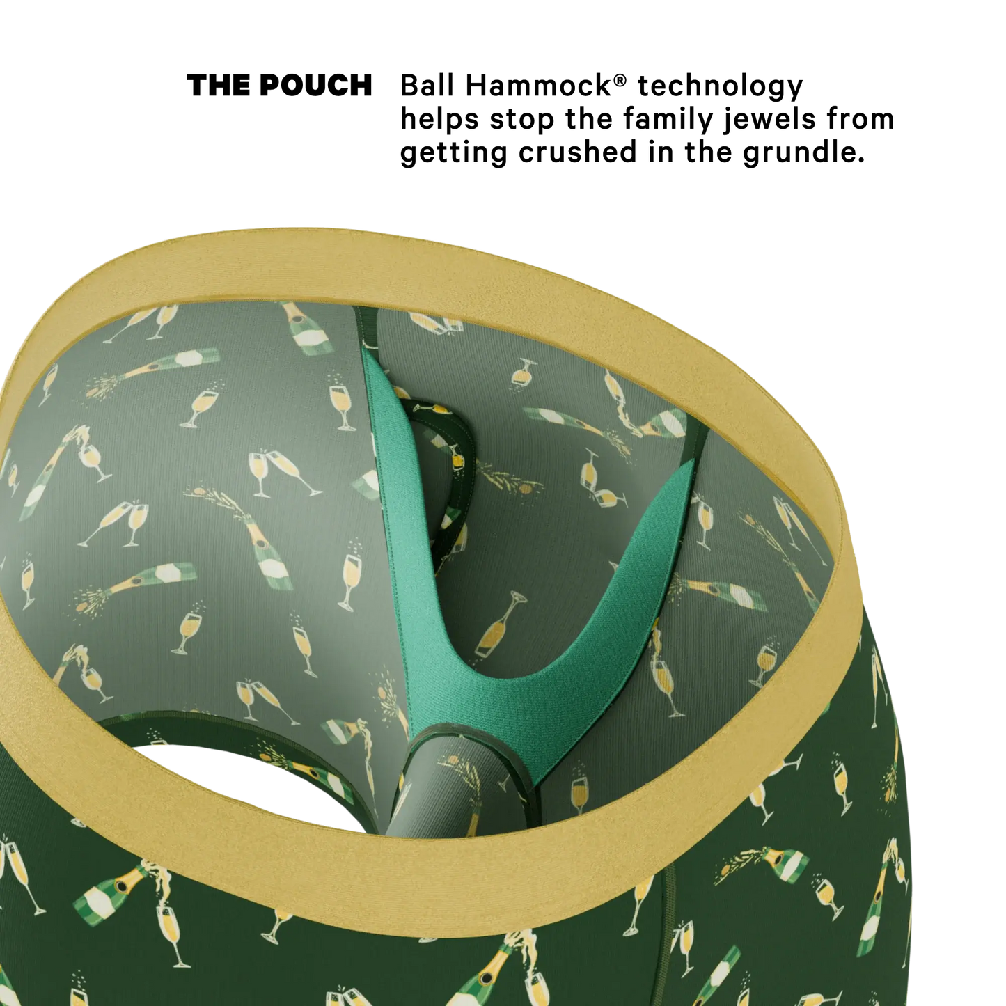 The Champagne Showers | New Years Ball Hammock® Pouch Underwear With Fly - Shinesty - Flyclothing LLC