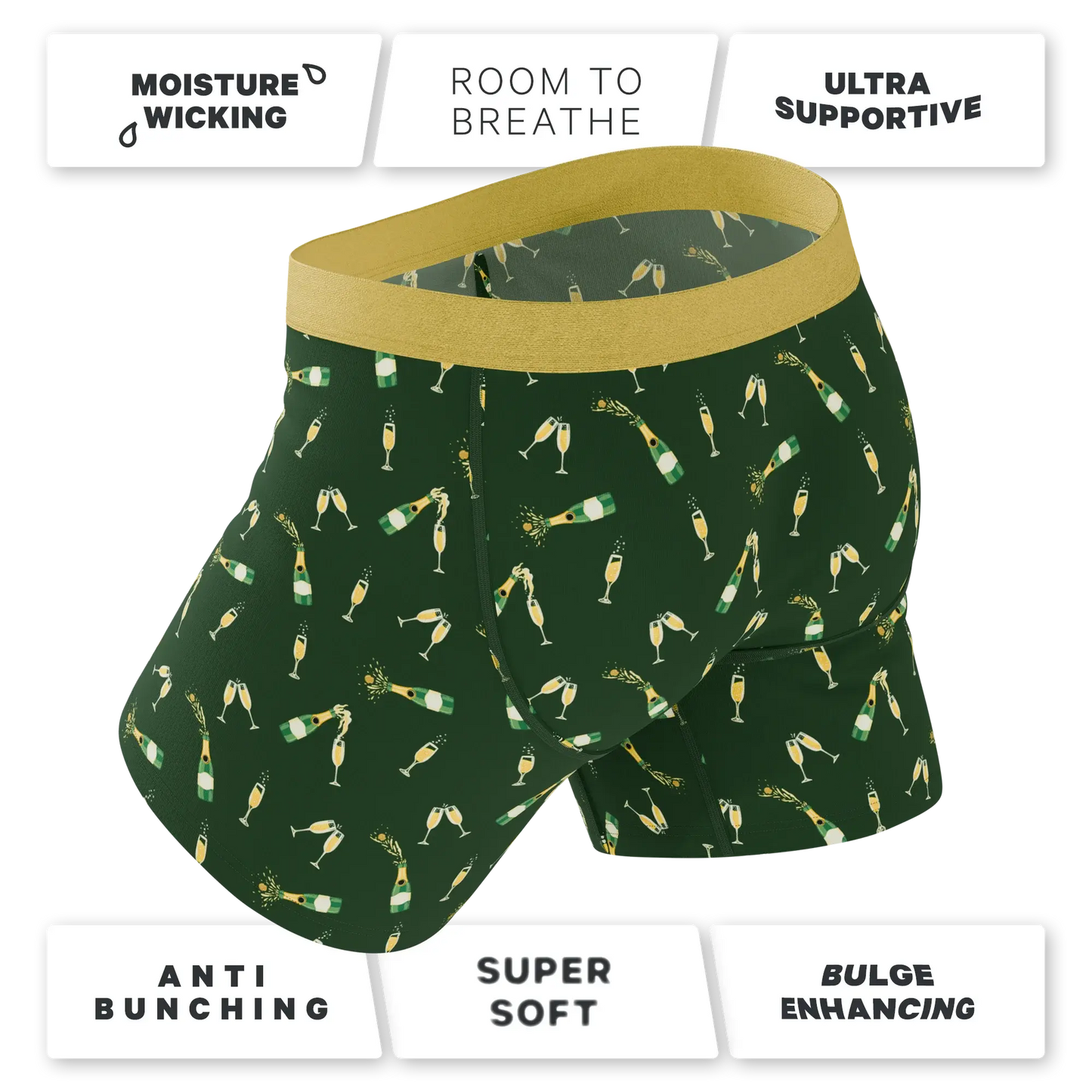 The Champagne Showers | New Years Ball Hammock® Pouch Underwear With Fly - Shinesty - Flyclothing LLC