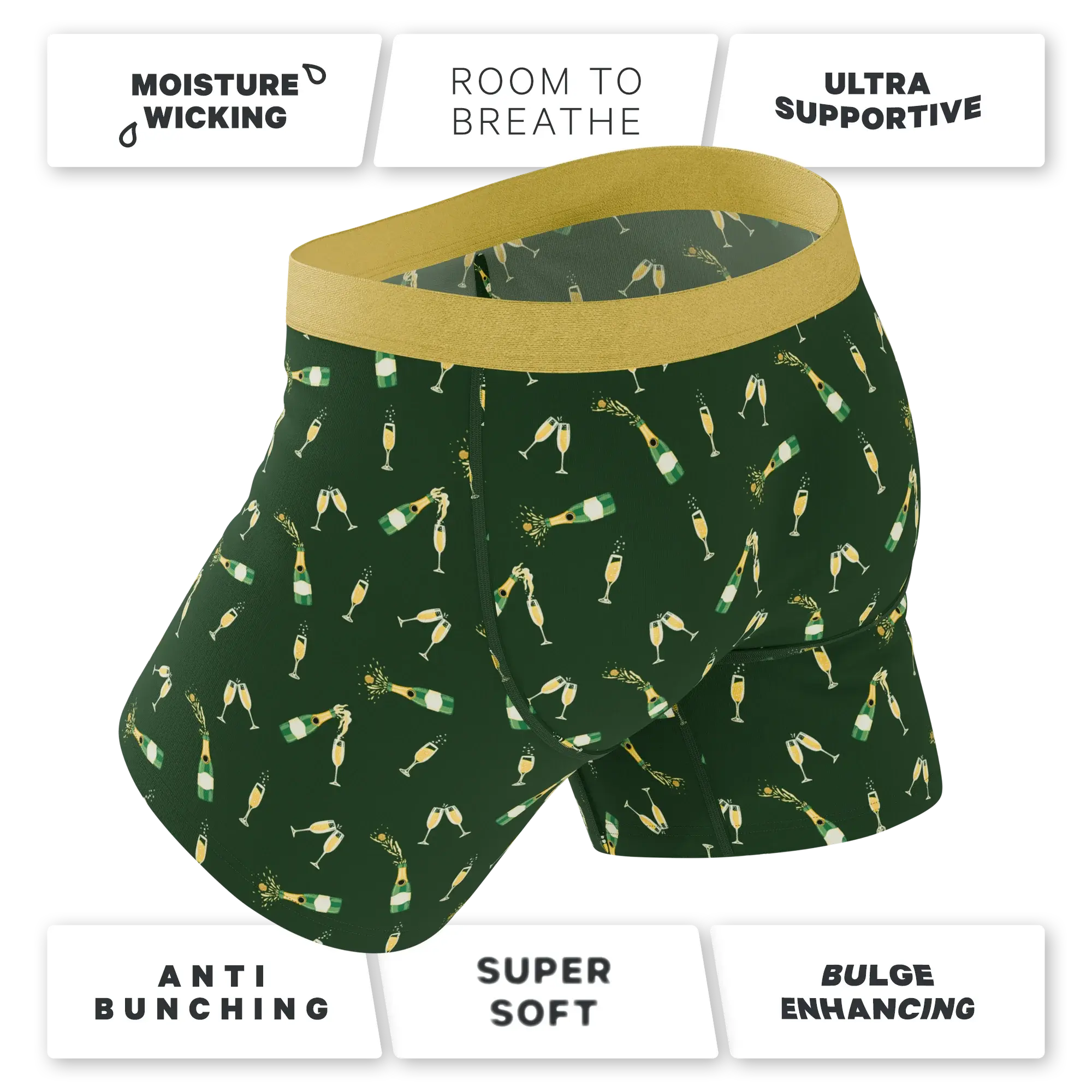 The Champagne Showers | New Years Ball Hammock® Pouch Underwear With Fly - Shinesty - Flyclothing LLC