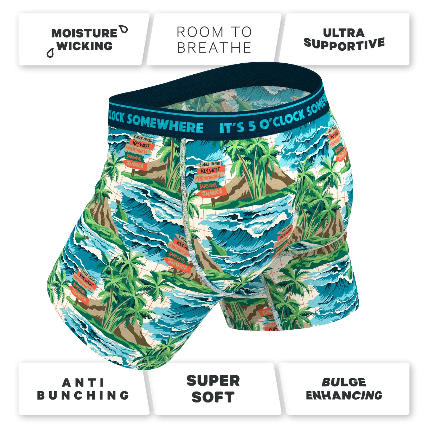 The Changes In Latitudes | Shinesty x Margaritaville® Ball Hammock® Pouch Underwear With Fly - Shinesty - Flyclothing LLC