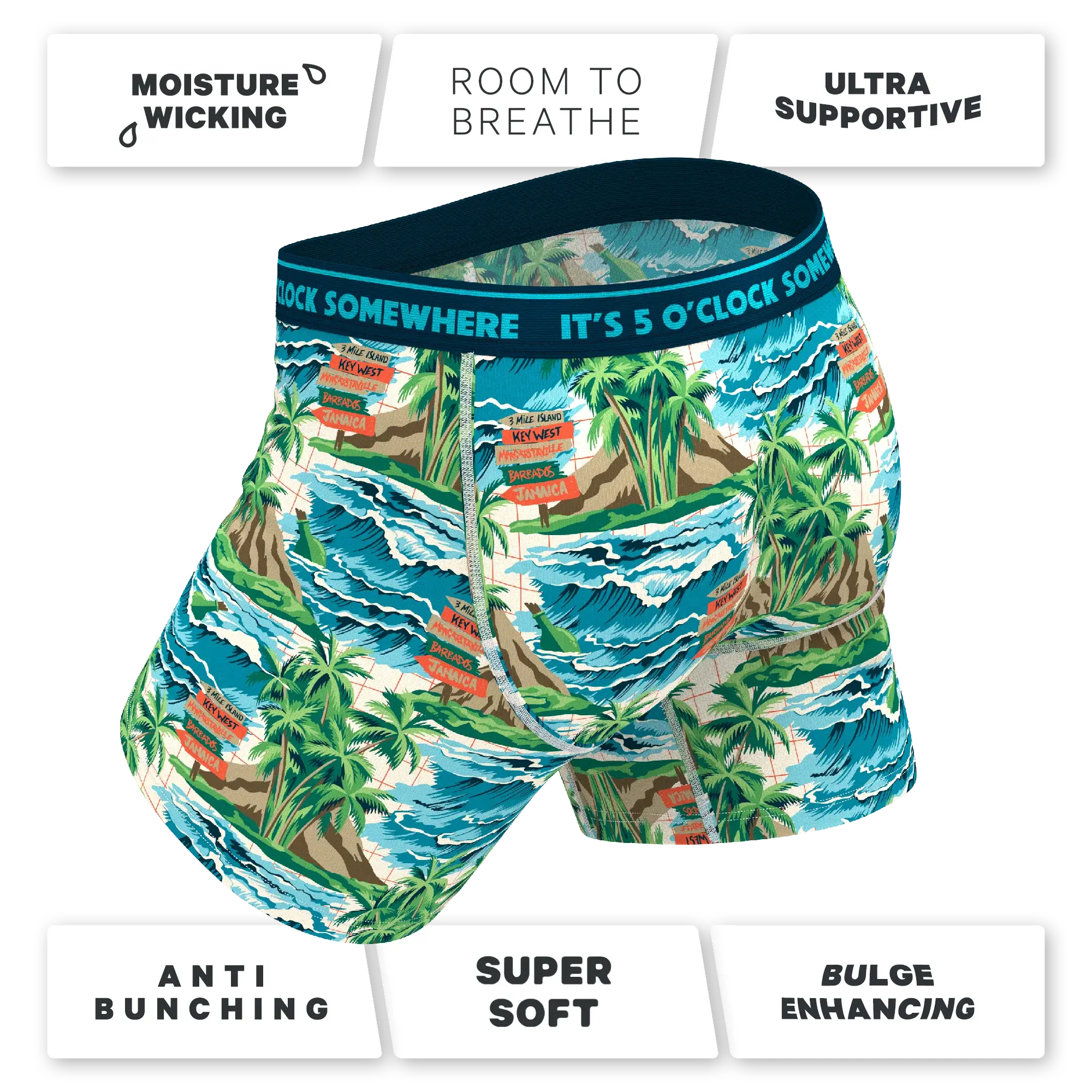 The Changes In Latitudes | Shinesty x Margaritaville® Ball Hammock® Pouch Underwear With Fly - Shinesty - Flyclothing LLC