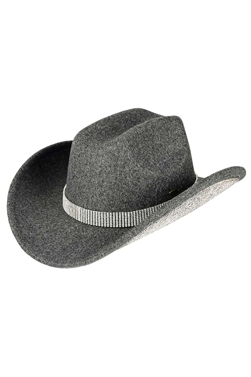 C.C Rhinestone Trim Vegan Cowboy Hat - Madeline Love - Flyclothing LLC