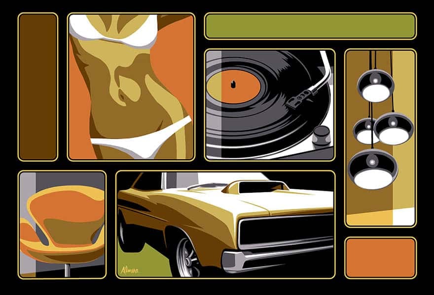 Black Market Art Company Charger Lounge Print