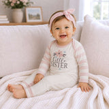 Little Sister Baby Girl Cotton Romper - Tesa Babe - Flyclothing LLC