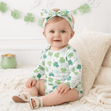 Shamrock Baby Bodysuit – Soft Bamboo Irish Charm - St. Pat - Tesa Babe - Flyclothing LLC