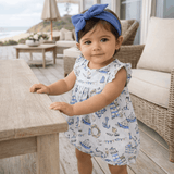 Seashore Bubble Romper – Bamboo Baby Girl Outfit - Tesa Babe - Flyclothing LLC