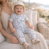 Seashore Baby Zipper Romper – Bamboo with Convertible Cuffs - Tesa Babe - Flyclothing LLC
