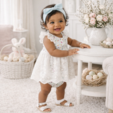 Baby Girl's Cottontail Garden Bamboo Skirted Bodysuit 0-6M - Tesa Babe - Flyclothing LLC