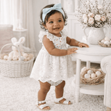 Baby Girl's Cottontail Garden Bamboo Skirted Bodysuit 0-6M - Tesa Babe - Flyclothing LLC