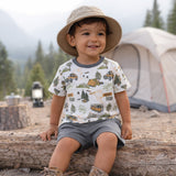 Trailblazer Bamboo T-Shirt & Cotton Shorts Set for Boys - Tesa Babe - Flyclothing LLC