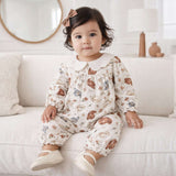 Larkspur Prairie Linen Western Romper With Eyelet Collar - Tesa Babe - Flyclothing LLC