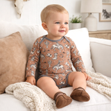 Wild Wrangler/Brown Western Cowboy Bamboo Baby Boy Bodysuit - Tesa Babe - Flyclothing LLC