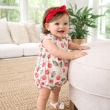 Cherry Picnic Baby Girl Bamboo Bubble Romper - Tesa Babe - Flyclothing LLC
