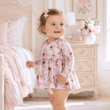 Watercolor Floral Skirted Baby Bodysuit - Bamboo - Tesa Babe - Flyclothing LLC