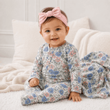 Vintage Floral Zipper Romper - Soft Bamboo Baby - Tesa Babe - Flyclothing LLC