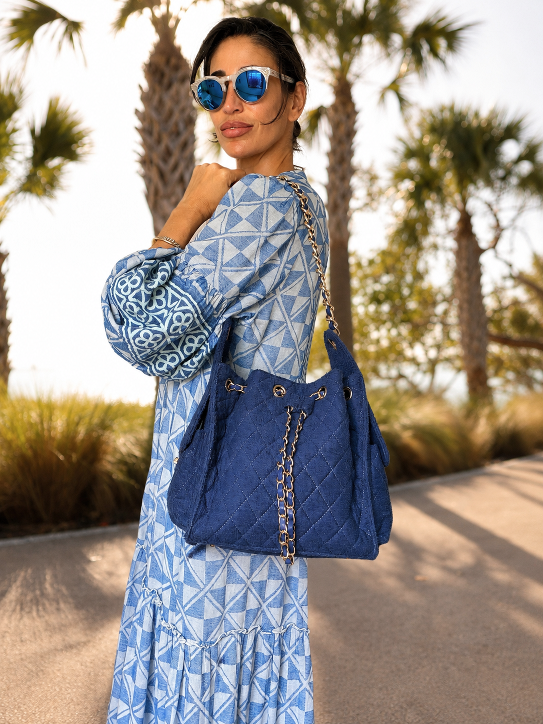 Bayshore Bucket Small - Navy - BEACH HAUS - Flyclothing LLC