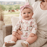 Cowgirl Boots Baby Bodysuit – Cotton Western Print - Tesa Babe - Flyclothing LLC