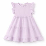 Lavender Eyelet Flutter Sleeve Gauze Easter Dress - Tesa Babe - Flyclothing LLC