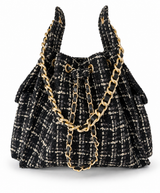 Bayshore Bucket Bag Medium - Black Tweed - BEACH HAUS - Flyclothing LLC
