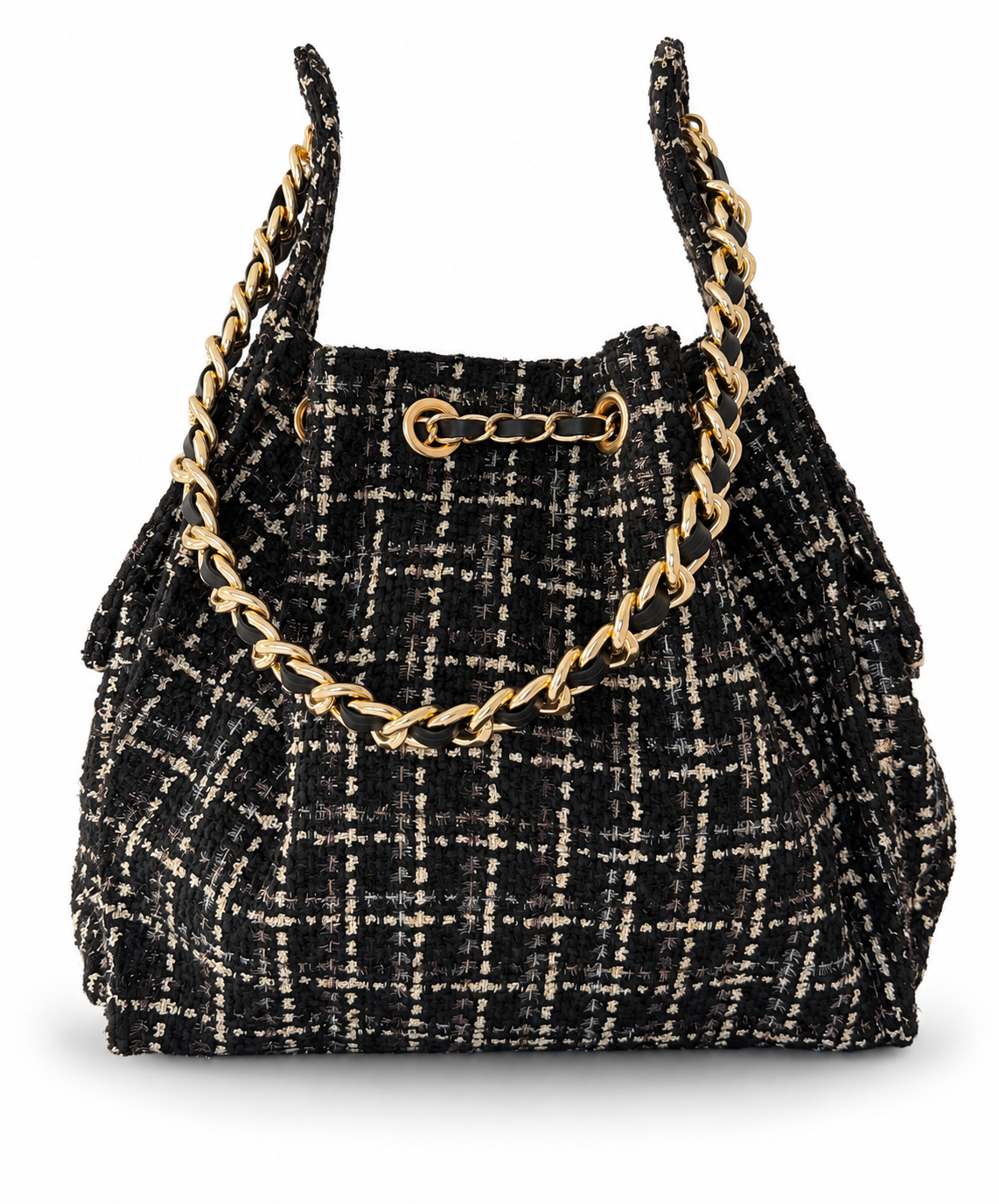 Bayshore Bucket Bag Medium - Black Tweed - BEACH HAUS - Flyclothing LLC