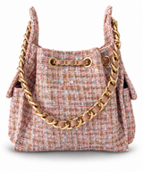 Bayshore Bucket Bag Small - Pink Confetti Tweed - BEACH HAUS - Flyclothing LLC
